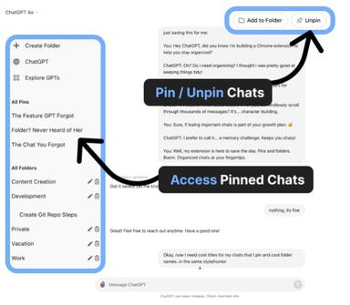 Chat Conversation Organizers - PinFold Helps Organize ChatGPT Conversations With Folders And Pins (TrendHunter.com)