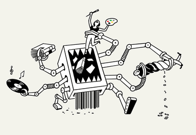 Illustrated fears about AI-generated art